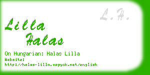 lilla halas business card